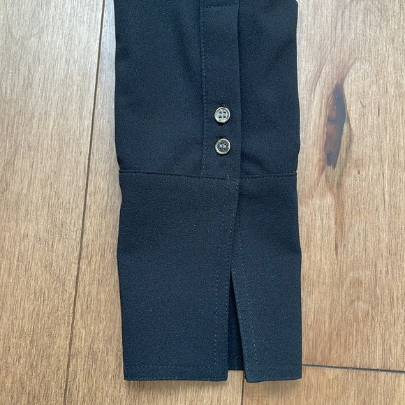 Periphery longsleeve black zip blouse top shirt collar made in Canada size 10 - Picture 9 of 9